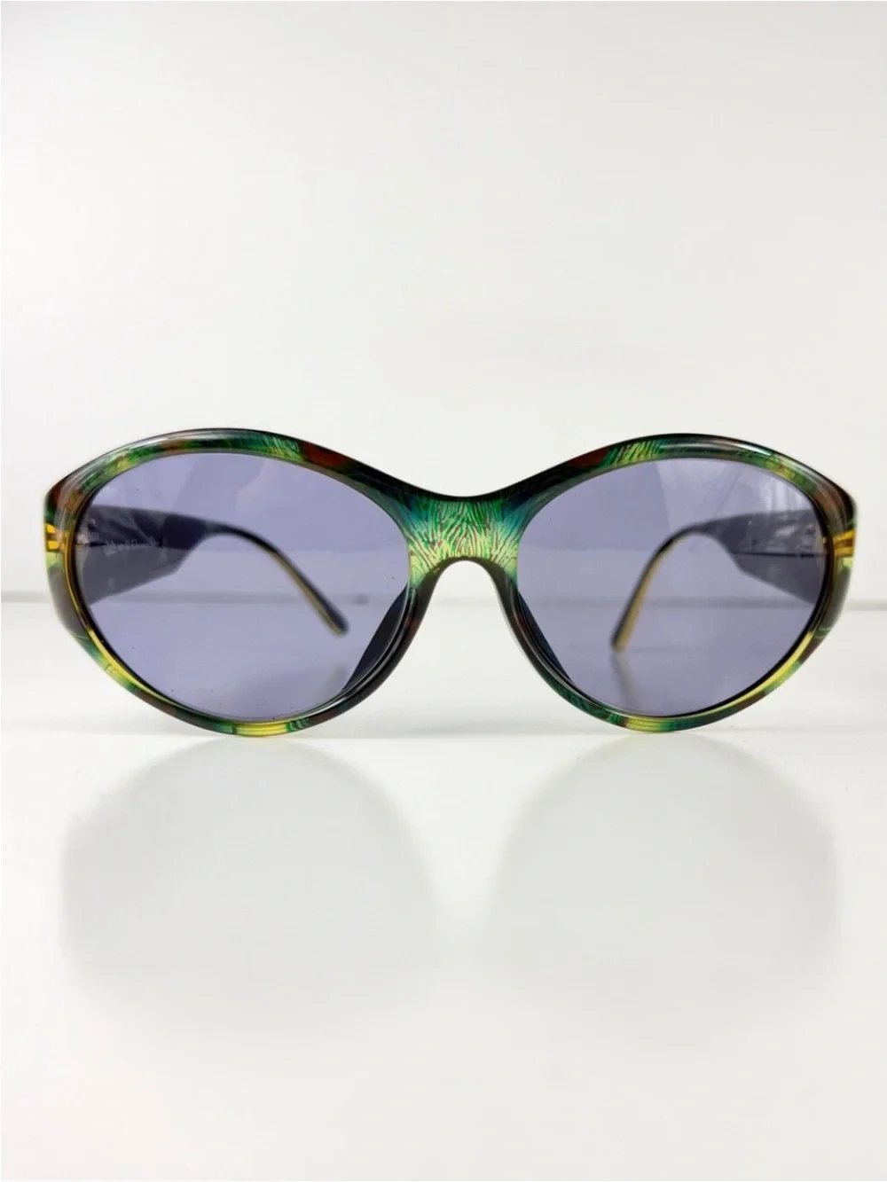 Vintage Dior 2766A 50 Sunglasses Deadstock VFC Box Set Green Gold Cannage